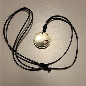 Gold and Silver Heart Pendant Necklace